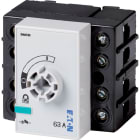 EATON INDUSTRIES - Sezionatore di potenza DCM 63A 3P + N (fisso) con Funzione di arresto opzionale, Senza maniglia rotativa e albero di trasmissione, Collegamento orizzontale.