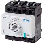 EATON INDUSTRIES - Sezionatore di potenza DCM 63A 4 poli con Funzione di arresto opzionale, senza maniglia rotativa e asse di azionamento, Collegamento posteriore. DCM63/4-SK +FM.