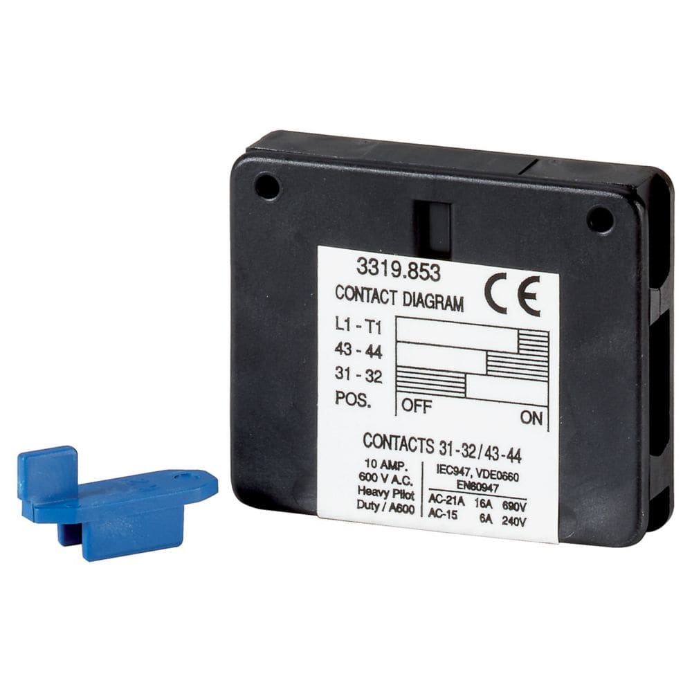 EATON INDUSTRIES - Contatto ausiliario, 1N/O + 1N/C, per QM40/63 AUXQM40/631NO + 1NC. 1319851
