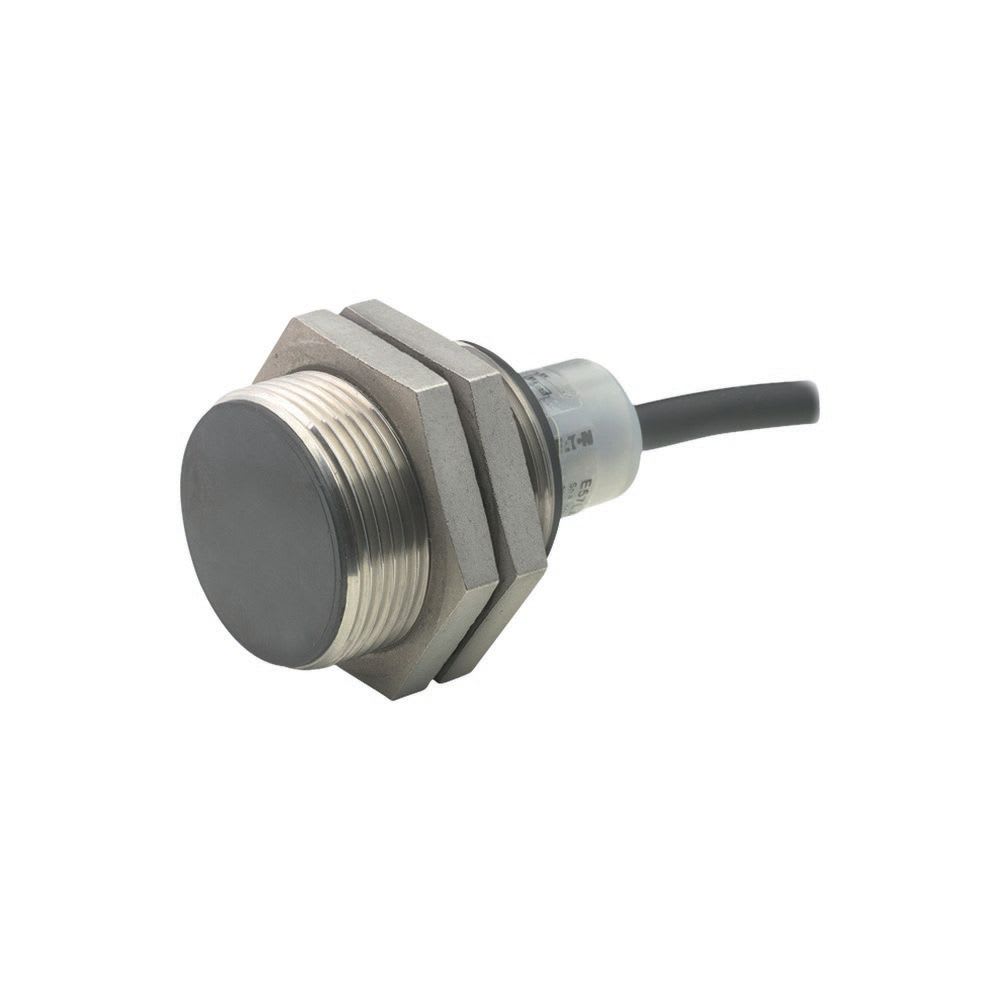 EATON INDUSTRIES - E57 Premium+ Interruttore di prossimità Short-Series, 1 NA, A 2 fili, 40 - 250 V AC/DC, M30 x 1,5 mm, Sn= 10 mm, Piatto, NPN/PNP, Acciaio.