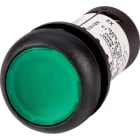 EATON INDUSTRIES - Pulsante luminoso piatto permanente 1 NA collegamento a bullone LED verde senza scritta 120 V AC anello frontale colore nero C22S DRL G K10 120.