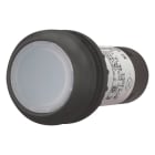 EATON INDUSTRIES - Pulsante luminoso piatto permanente 1 NA collegamento a bullone LED bianco senza scritta 120 V AC anello frontale colore nero C22S-DRL-W-K10-120.