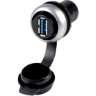 EATON INDUSTRIES - Connettore da incasso USB 3.0 Tipo A con ghiera frontale colore titanio M22-USB OPER. TITAN.