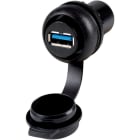 EATON INDUSTRIES - Connettore da incasso USB 3.0 Tipo A, Ghiera frontale nero M22S-USB OPER. BLACK.