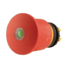 EATON INDUSTRIES - Pulsante d'emergenza/off RMQ-Titan a palmo di mano 45 mm Npn luminoso sblocco trazione rosso giallo con indicazione di posizione M22-PV45P-MPI fungo emerg. D.45mm.