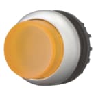 EATON INDUSTRIES - Pulsante luminoso RMQ-Titan ad impulso arancione senza scritta Ghiera frontale colore titanio M22-DLH-A sporgente.