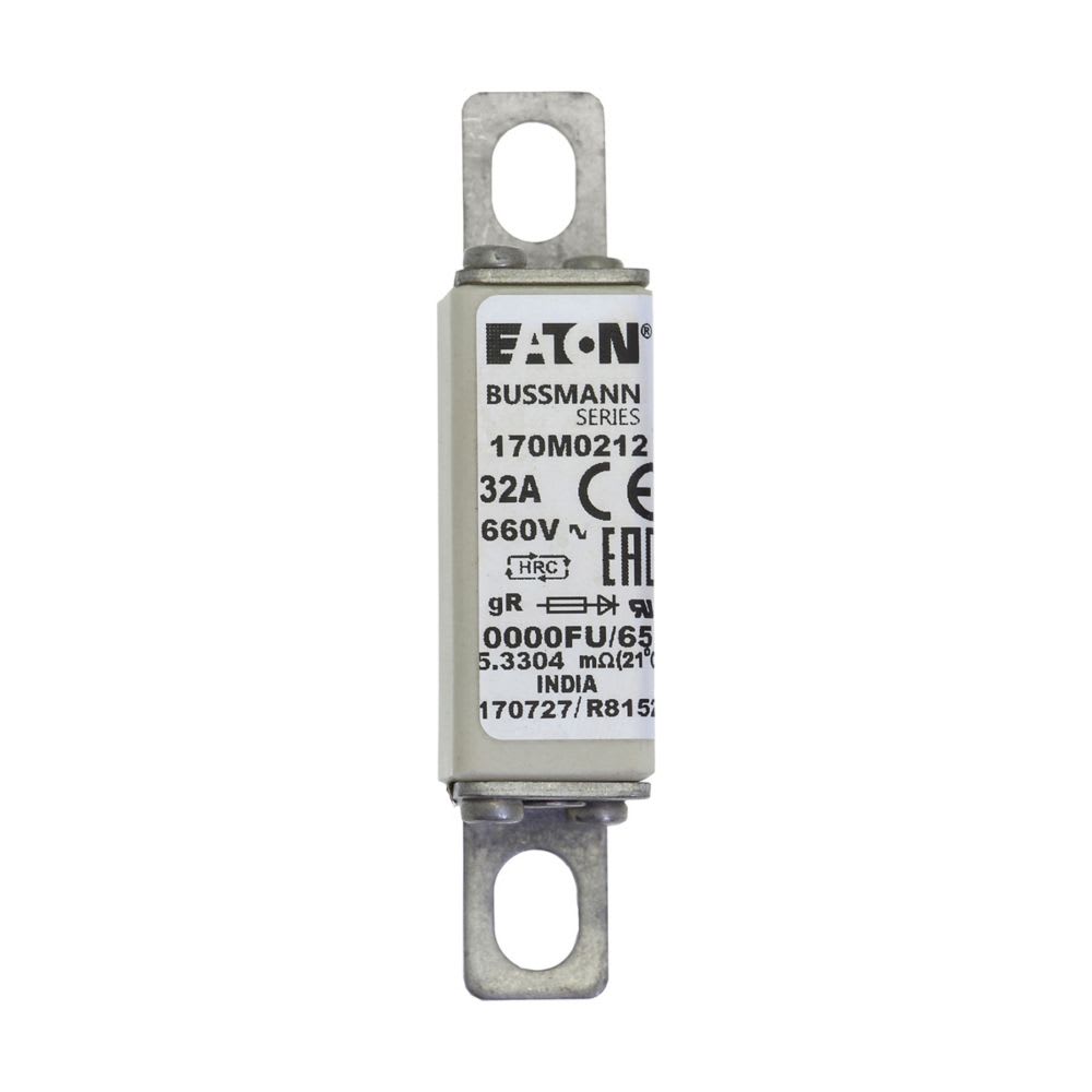 EATON INDUSTRIES - Cartuccia fusibile extra rapido 32A 660V dimensioni 0000 18x19x80mm gR UL 170M0212 FUSE 32A 660V 0000FU/65 UR