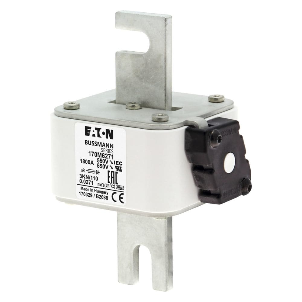 EATON INDUSTRIES - Cartuccia fusibile extra-rapido 2000A 550V DIN 3 76x92x139mm aR IEC indicatore singolo 170M6271 FUSE 3KN/110 AR UR