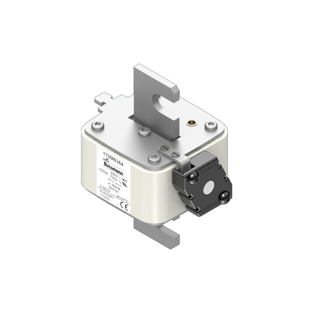 EATON INDUSTRIES - Cartuccia fusibile extra-rapido 1000A 690V dimensione 3 76x92x126mm aR IEC indicatore singolo 170M6364 FUSE 3EK/91 AR UC.