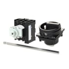 EATON INDUSTRIES - Interruttore generale P1 25A a comando rinviato 3 poli 1 NA 1 NC Funzione di arresto con maniglia rotativa nera e corona di blocco lucchetta.