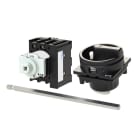 EATON INDUSTRIES - Interruttore generale P1 25A a comando rinviato 3 poli 1 NA 1 NC Funzione di arresto con maniglia rotativa nera e corona di blocco lucchetta.