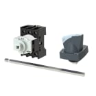 EATON INDUSTRIES - Interruttore generale, 25 A, a comando rinviato, 3 poli, Funzione di arresto, con maniglia rotativa nera e anello bloccante, lucchettabile.