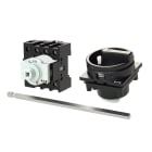 EATON INDUSTRIES - Interruttore generale P1 32A a comando rinviato 3 poli + N funzione di arresto con maniglia rotativa nera corona di blocco lucchettabile grigia. 172868