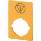 EATON INDUSTRIES - Etichetta per spegnimento di emergenza, gialla, 33x50 mm, con simbolo IEC60417-5638 - M22-XZK-ESS.