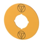 EATON INDUSTRIES - etichettare spegnimento emergenza giallo D=60mm simbolo IEC60417-5638 M22-XBK-ESS ARR D60 SIMBOLO 180472
