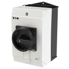 EATON INDUSTRIES - Interruttore generale T0-2-1/I2H/MBS/SVB-SW 20A in custodia, 2 Unità costruttiva/e, 3 poli, Funzione di arresto, con maniglia rotativa nera e corona di blocco, lucchetto.