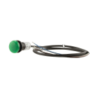 EATON INDUSTRIES - Indicatore luminoso piatto cavo nero con estremità aperta 4 poli 1 m lente verde LED 24 V AC/DC C22 L G 24 P62 SPIA VERDE 24V 1M SENZA C