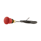 EATON INDUSTRIES - Pulsante d'emergenza/off, forma palmare, 45 mm, sblocco mediante rotazione, 2 NC, cavo nero con estremità aperta, 4 poli, 1 C22-PVT45P-K02-P62 P.EMER.45 SB.ROT.2NC.