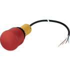 EATON INDUSTRIES - Pulsante d'emergenza/off, fungo 38 mm, sblocco trazione, 1 NC 1 NA, cavo nero estremità aperta, 4 poli 1 m, C22-PV-K11-P62 P.EMER.38 SB.TRAZ.