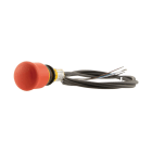 EATON INDUSTRIES - Pulsante arresto d'emergenza/off, fungo 38 mm, sblocco rotazione, 2 NC, cavo nero estremità aperta, 4 poli, 1 m, C22-PVT-K02-P62 P.EMER.38 SB.ROT.2NC 1M.