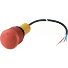 EATON INDUSTRIES - Pulsante arresto d'emergenza/off, fungo 38 mm, sblocco rotazione, 1 NC 1 NA, cavo nero estremità aperta 4 poli 1 C22-PVT-K11-P62 P.EMER.38 SB.ROT.1NC1NA.