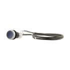 EATON INDUSTRIES - Pulsante luminoso a impulso 1NA, cavo nero aperto 4 poli 1m, LED azzurro, 24V AC/DC, anello fr, C22-DL-B-K10-24-P62 BLU.