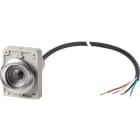 EATON INDUSTRIES - Pulsante piatto ad impulso 1 NA cavo nero con estremita aperta 4 poli 3,5 m senza capsula ghiera frontale in metallo C30C-FD-X-K10-P65.