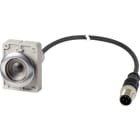 EATON INDUSTRIES - Pulsante piatto ad impulso 1 NC cavo nero con connettore M12A 4 poli 1 m senza capsula Ghiera frontale in metallo C30C-FD-X-K01-P5.