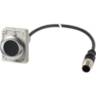 EATON INDUSTRIES - Pulsante piatto permanente 1 NC cavo nero con connettore M12A 4 poli 1 m Ghiera frontale in metallo C30C-FDR-S-K01-P5.