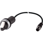EATON INDUSTRIES - Interruttore commutazione maniglia permanente 1NA cavo nero connettore M12A 4 poli 1m 2 posizioni Anello frontale colore titani SEL.MAN.RIT 2 POS.1NA 1M.