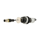 EATON INDUSTRIES - Pulsante a chiave, RMQ compact solution, ad impulso, 2 NA, cavo con connettore M12A, 4 poli, 0,2 m, 3 posizioni, MS1, Anello frontale colore ti C22-WS3-MS1-K20-P1.