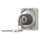 EATON INDUSTRIES - M30C-FWRS-RS Selettura a Chiave 30mm 2 Posizioni, Pulsante Flat Front Ronis 455, Estraibilità Chiave: 0, I, Ghiera Metallo.