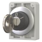 EATON INDUSTRIES - Attuatore a chiave 30mm, 2 posizioni, ritentivo, estraibilità chiave: 0, I, ghiera frontale metallo.