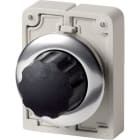EATON INDUSTRIES - Interruttore commutazione RMQ-Titan, testina rotante permanente, 30mm 3 posizioni, dicitura speciale, manopola metallo.