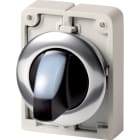 EATON INDUSTRIES - Selettore luminoso RMQ-Titan con maniglia, ghiera frontale in metallo, 30mm, 3 posizioni.