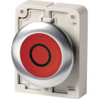 EATON INDUSTRIES - Pulsante luminoso RMQ-Titan piatto ad impulso rosso con dicitura Anello anteriore in acciaio inossidabile M30I-FDL-R-X0 D30 a filo rosso.