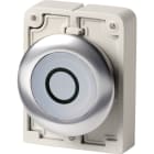 EATON INDUSTRIES - Pulsante luminoso RMQ-Titan piatto permanente bianco inciso con 0 anello anteriore in acciaio inossidabile M30I-FDRL-W-X0 a filo stab.