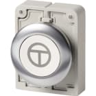 EATON INDUSTRIES - Pulsante RMQ-Titan piatto impulso Bianco inscritto Anello anteriore acciaio inossidabile ON/OFF M30I-FD-W-X11 D30 FILO BIAN X11