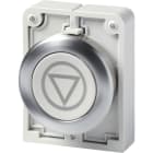 EATON INDUSTRIES - Pulsante RMQ Titan piatto instabile grigio inscritto Anello frontale in acciaio inossidabile M30I FD GR X66 D30 A FILO X6.