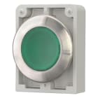 EATON INDUSTRIES - Pulsante luminoso RMQ-Titan piatto ad impulso verde senza scritta anello anteriore in acciaio inossidabile M30I-FDL-G puls luminoso D30 a filo verde.
