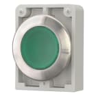 EATON INDUSTRIES - Pulsante luminoso RMQ-Titan piatto ad impulso verde senza scritta anello anteriore in acciaio inossidabile M30I-FDL-G puls luminoso D30 a filo verde.