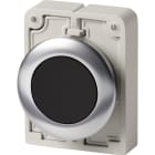 EATON INDUSTRIES - Pulsante RMQ-Titan piatto ad impulso nero senza scritta anello anteriore in acciaio inossidabile M30I-FD-S D30 a filo nero.