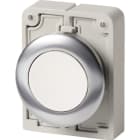 EATON INDUSTRIES - Pulsante RMQ-Titan piatto ad impulso bianco senza scritta Anello anteriore in acciaio inossidabile M30I-FD-W D30 A FILO BIAN