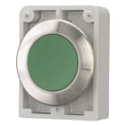 EATON INDUSTRIES - Pulsante RMQ Titan piatto ad impulso verde senza scritta Anello anteriore in acciaio inossidabile M30I FD G PULS D30 A FILO VERDE 188087