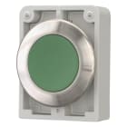 EATON INDUSTRIES - Pulsante RMQ Titan piatto ad impulso verde senza scritta Anello anteriore in acciaio inossidabile M30I FD G PULS D30 A FILO VERDE