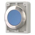 EATON INDUSTRIES - Pulsante RMQ-Titan piatto ad impulso azzurro senza scritta Anello anteriore in acciaio inossidabile M30I-FD-B D30 A FILO BLU