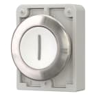 EATON INDUSTRIES - Pulsante RMQ Titan piatto permanente bianco con dicitura Anello anteriore in acciaio inossidabile M30I FDR W X1 PULS D30 A FILO BIAN STAB.