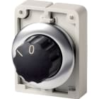 EATON INDUSTRIES - Interruttore di commutazione RMQ-Titan con testina rotante instabile 2 posizioni iscrizione anello frontale in acciaio inossidabile M30I-FW selett D30 a filo 2 pos.