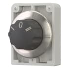 EATON INDUSTRIES - Interruttore commutazione RMQ-Titan, testina rotante, permanente, 3 posizioni, dicitura, anello anteriore acciaio inossidabile, M30I-FWR3 selettore D30 a filo 3 posizioni pulsante.