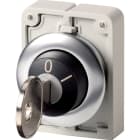 EATON INDUSTRIES - Pulsante a chiave, flat front, permanente, selezionare 2 o 3 posizioni, MS1-MS20: chiave estraibile, ghiera anteriore in acciaio inossidabile M30I-FWRS*-MS*-* selezione chiave <config>